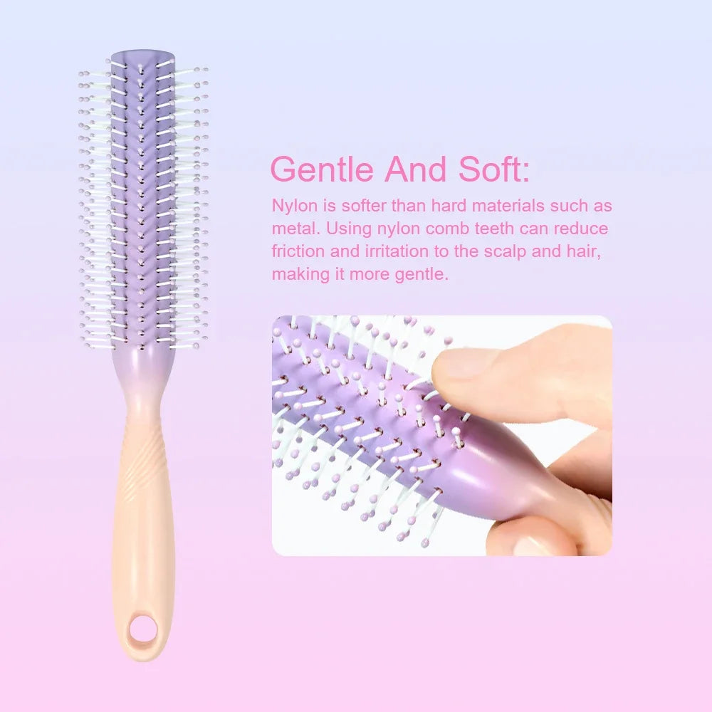 Anti-Static Round Roller Comb – Curly Hair & Wig Styling