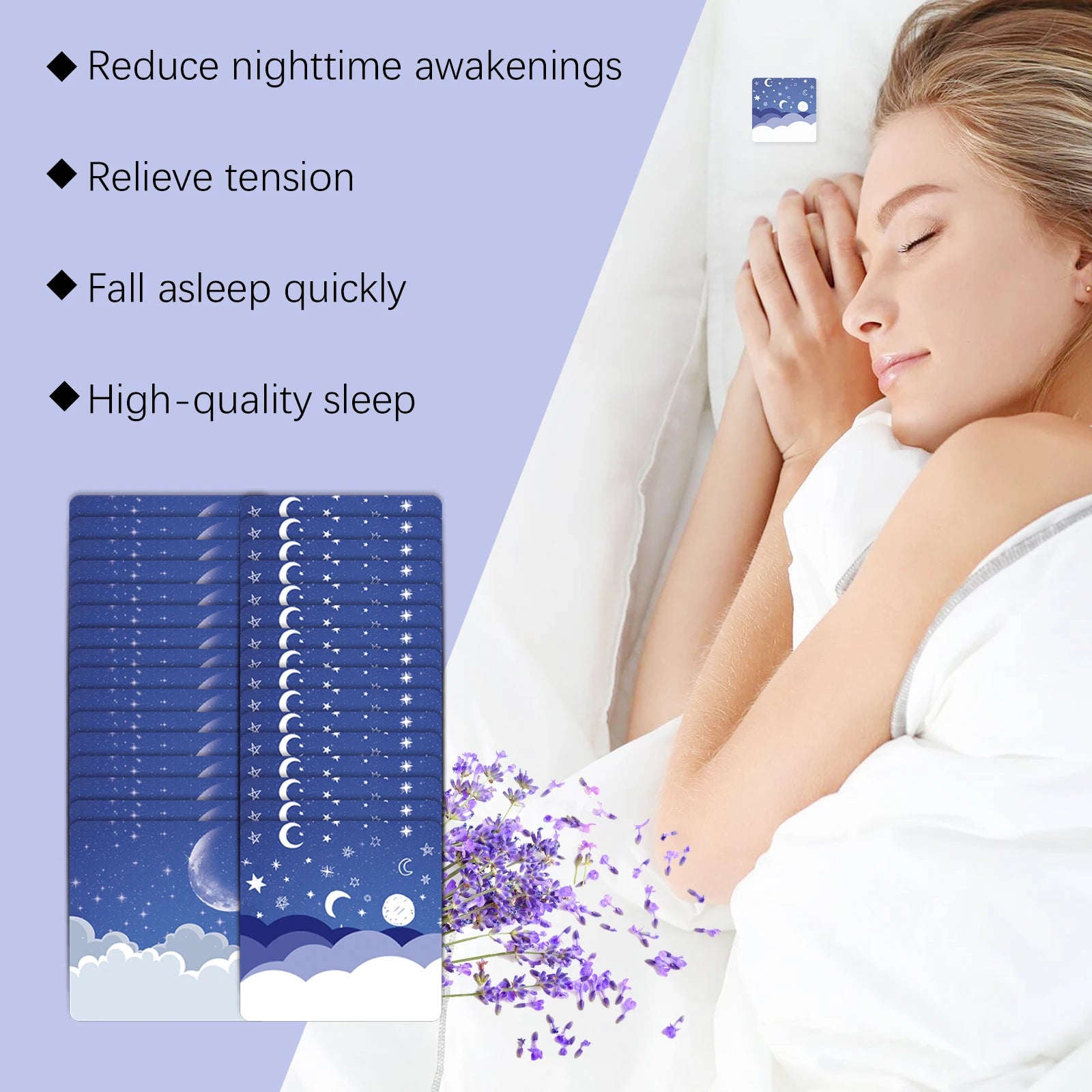 WOODSLEEP Magnesium Night Patch – Lavender Sleep & Stress Aid Sleep Aid Patch Oasis Select