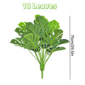 Large Artificial Monstera Leaves UV Resistant Tropical Faux Greenery for Home Garden Wedding Beach Party Decor Oasis Select 18 Leaves