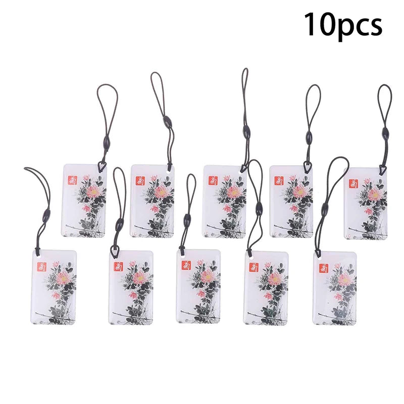 10Pcs 13.56Mhz IC Card TTlock BLE Electronic Smart Door Lock Card Digital Smart Fingerprint Locks Unlock Small RFID Card Oasis Select Chrysanthemum