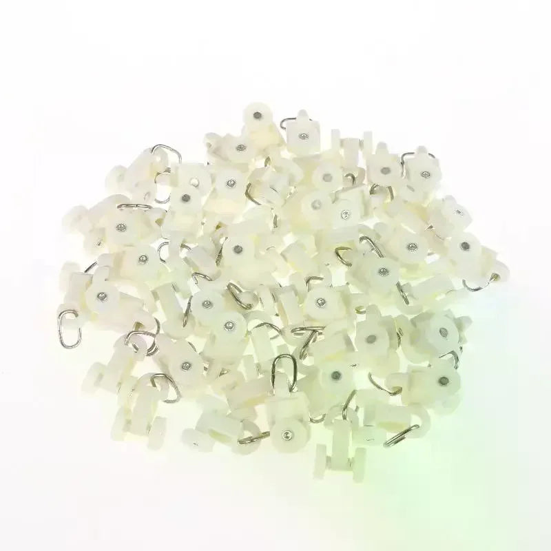 50Pcs Electric Curtain Rails Runners Hooks Thickened Curtain Track Curtain Rail Hook General Pulley Smart Curtain Accessories Oasis Select Default Title