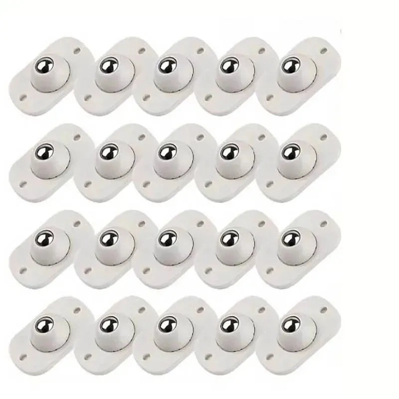 4-20pcs Self-Adhesive Universal Pulley Rotating Wheels Mini Swivel Casters Wheel For Furniture Storage Box Roller Trash Cabinet Oasis Select 20pcs