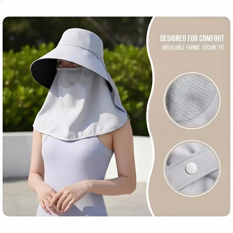 Wide Brim Sunscreen Fisherman Hat for Women Men Outdoor Lightweight UV Protection Sun Hat Breathable Summer Beach Accessory Oasis Select