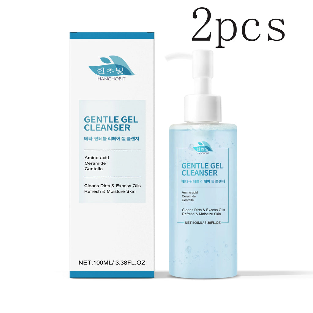 Beta-Panthenol Gel Cleanser: Gentle Cleansing, Leaves Skin Soft and Tender – Transparent Gel, Refreshing Facial Cleanser Oasis Select 100mlx2pcs