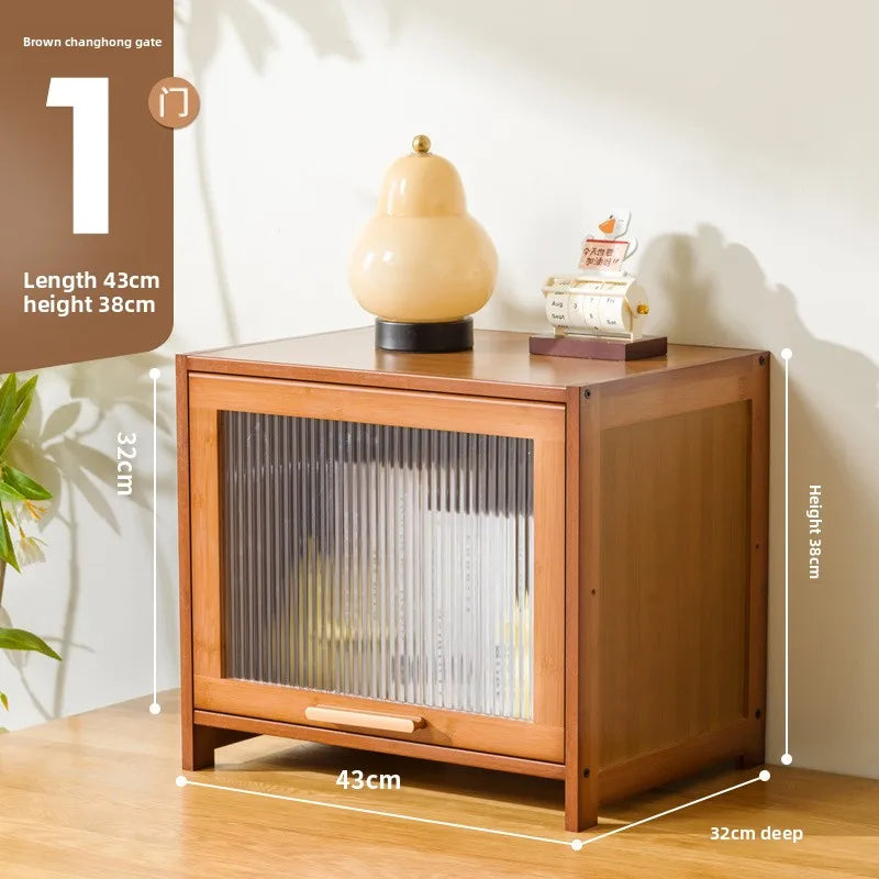 with door dustproof floor rack children's book cabinet household living room multi-layer storage cabinet storage display cabinet Oasis Select 43 long one door