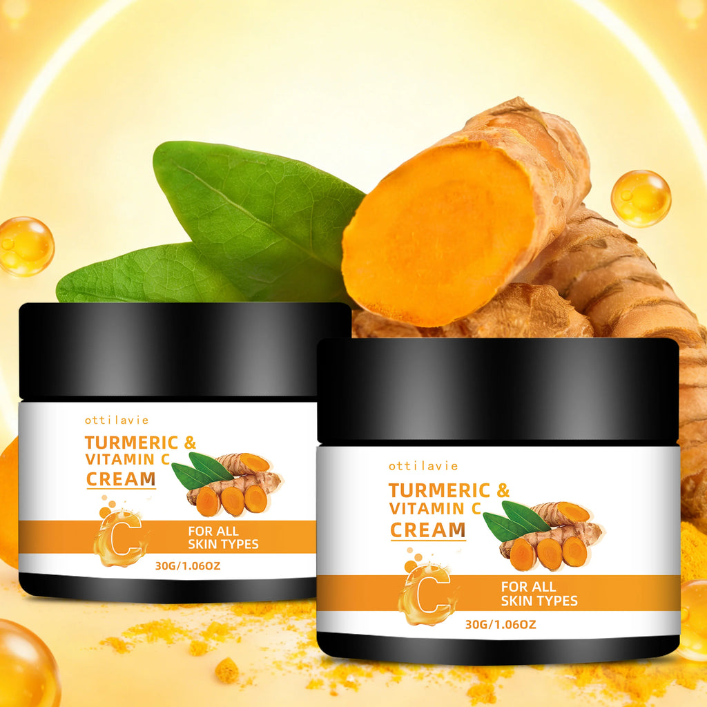 Turmeric & Vitamin C Cream 2pc Set – Hydrating, All Skin Types Face & Body Cream Oasis Select