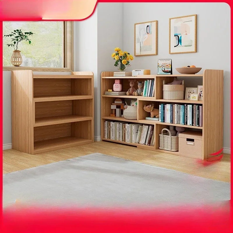 Multi-functional Household Goods Simple Bookshelf Retractable Shelf Small Storage Cabinet Lattice Cabinet Floor Bookcase Oasis Select