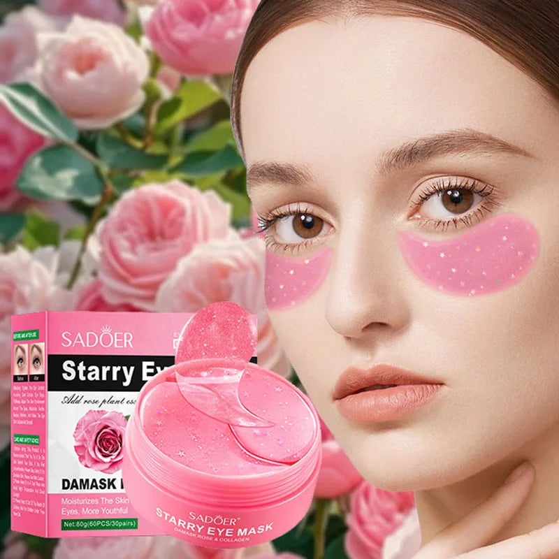 Rose Collagen Eye Masks 60 Pcs – Moisturizing Eye Patches Eye Mask Patches Oasis Select