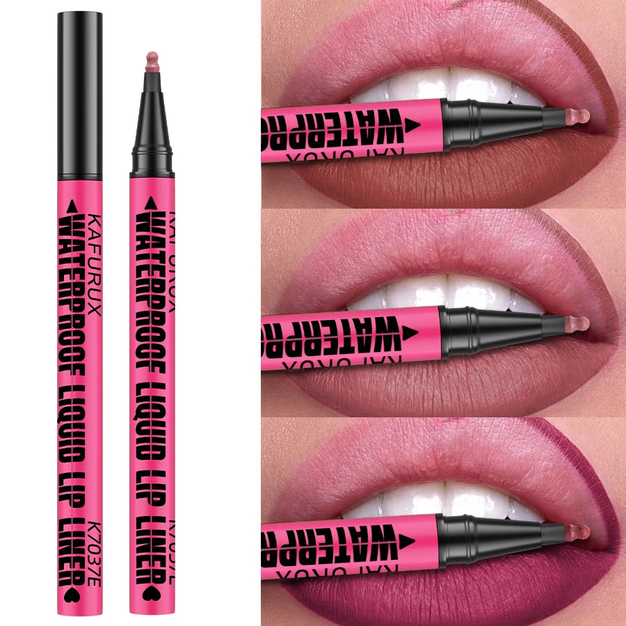 KAFURUX Matte Liquid Lip Liner – 12 Colors, Waterproof