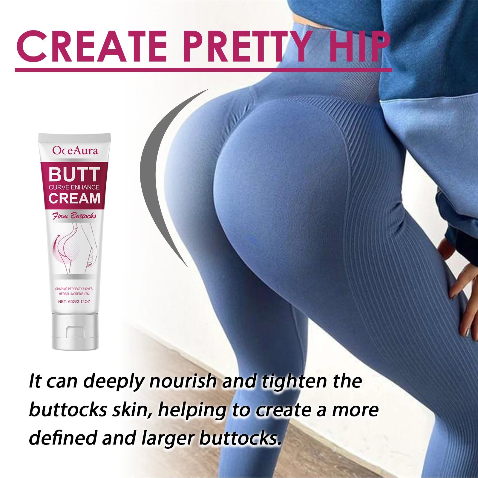 Buttock Lifting & Firming Cream – Collagen Body Shaping 60g Body Firming Cream Oasis Select