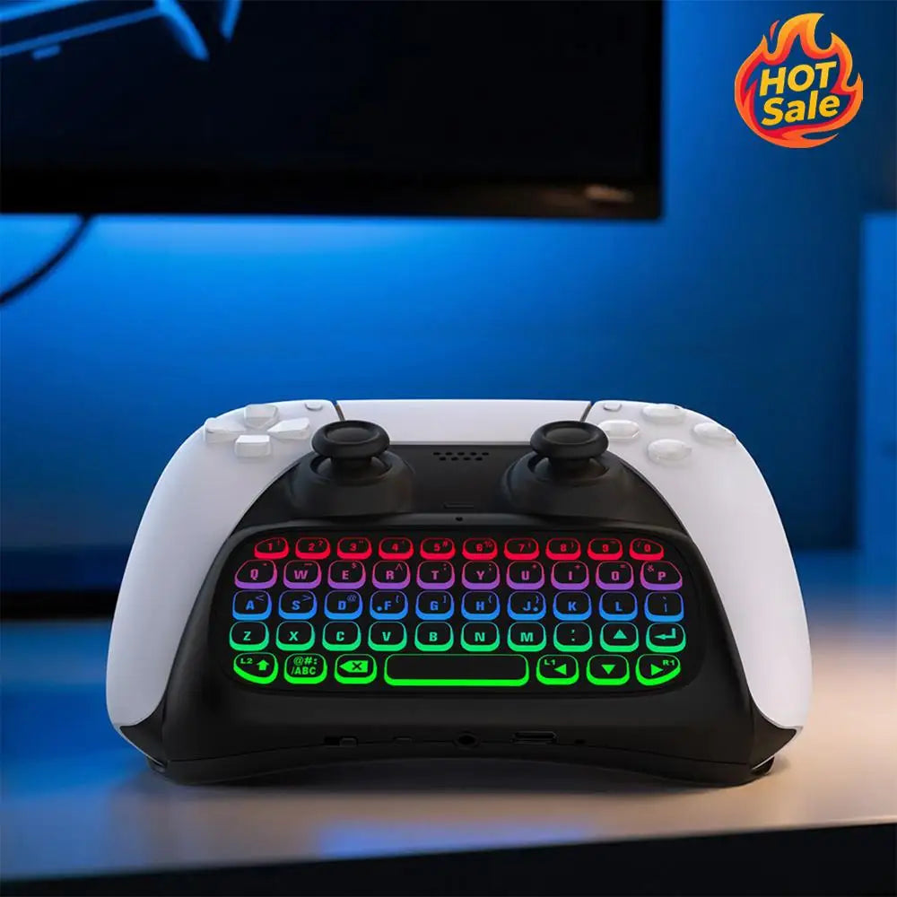 Mini Chatpad Built-in Speaker Compact Keypad with 3.5mm Audio Jack for Messaging and Gaming Live Chat ForPS5 Oasis Select