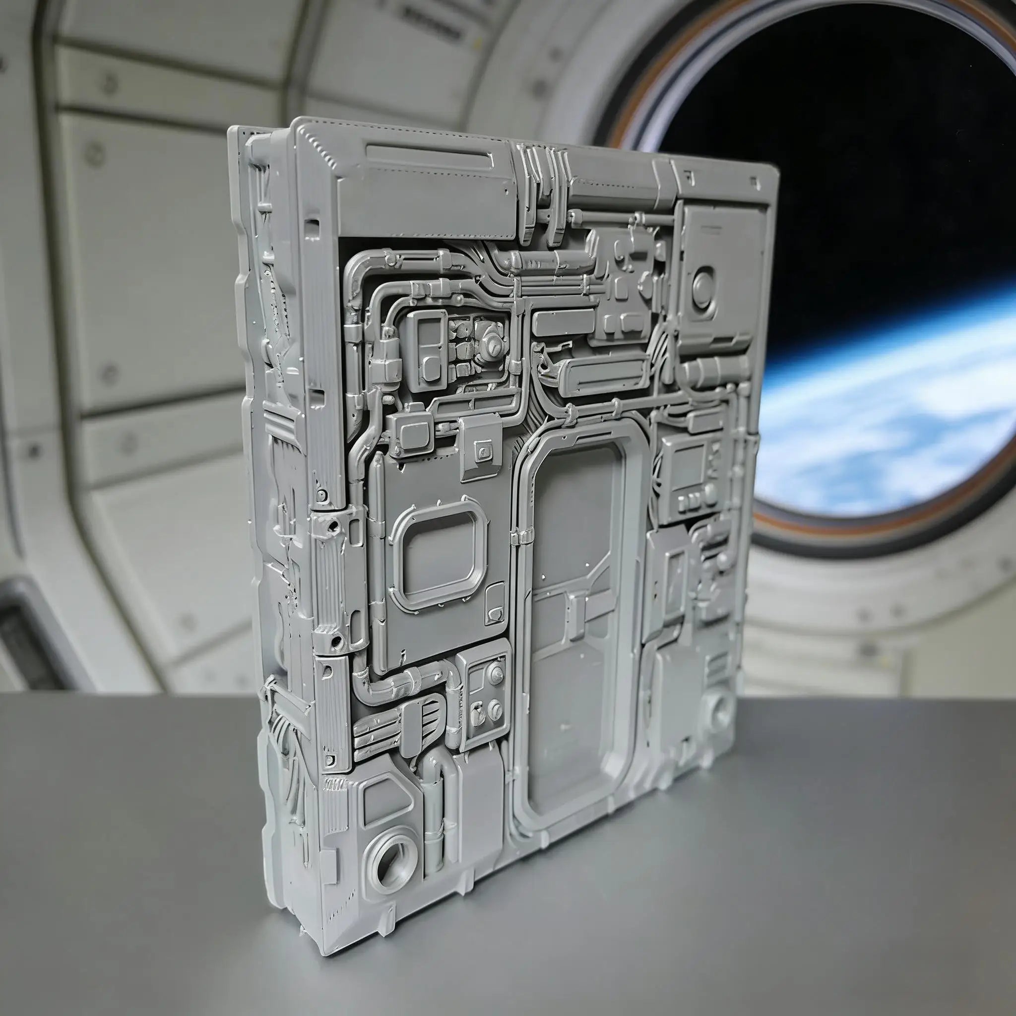 Sci-Fi Spaceship Interior Wall Tile - Industrial Futuristic Station Panel, Cyberpunk Terrain Base for Miniature Scenery Oasis Select