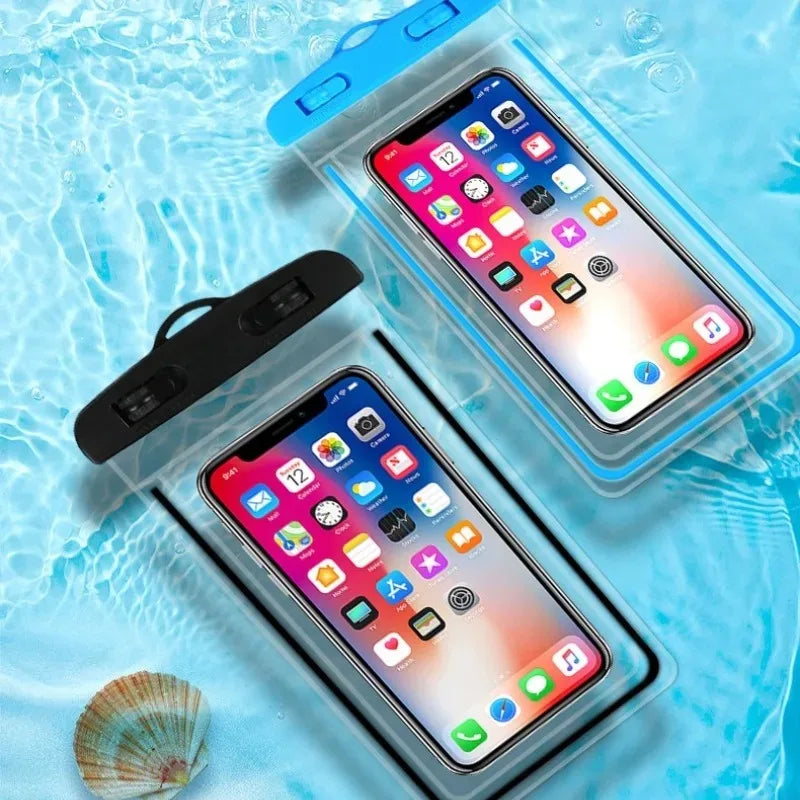 PVC Transparent Waterproof Phone Pouch Luminous Touchscreen Dry Bag with Seal Lock for Swimming Diving Hot Spring Rafting Oasis Select