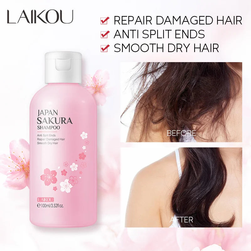 LAIKOU Sakura Shampoo Hair Nourishing Repair Damaged Anti Dandruff Oil Control Shampoos Cleansing Care Refreshing Fluffy ﻿ Oasis Select