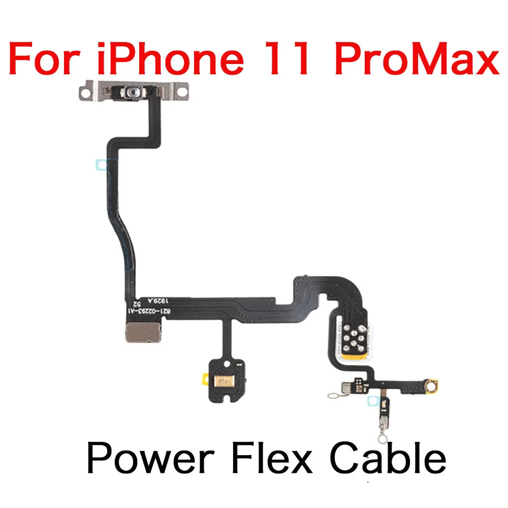 iPhone 11 Pro Max Power Volume Silent Flex Cable w/ Mic & LED
