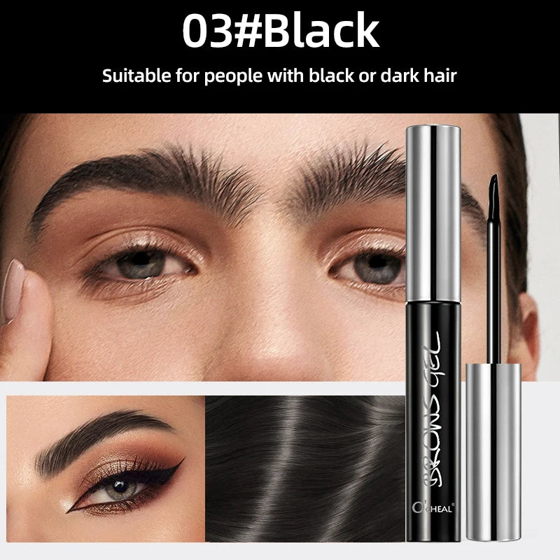 Ocheal Easy Peel Off Eyebrow Gel Tattoo Tint Semi-Permanent Eyebrow Gel Waterproof Long-Lasting Black Brown 3D Mascara Serums Oasis Select 6974-03 Black 6g