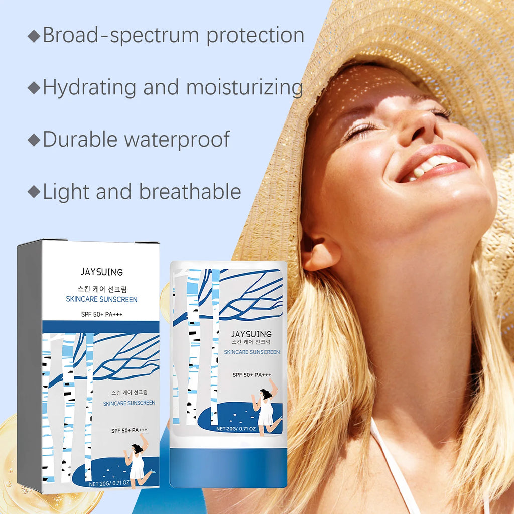UV Sunscreen Stick Spf50 Lasting Waterproof Moisturize Layer Oil Control Repair Sunburn Antioxidant Skin Sun Protection Cream Oasis Select