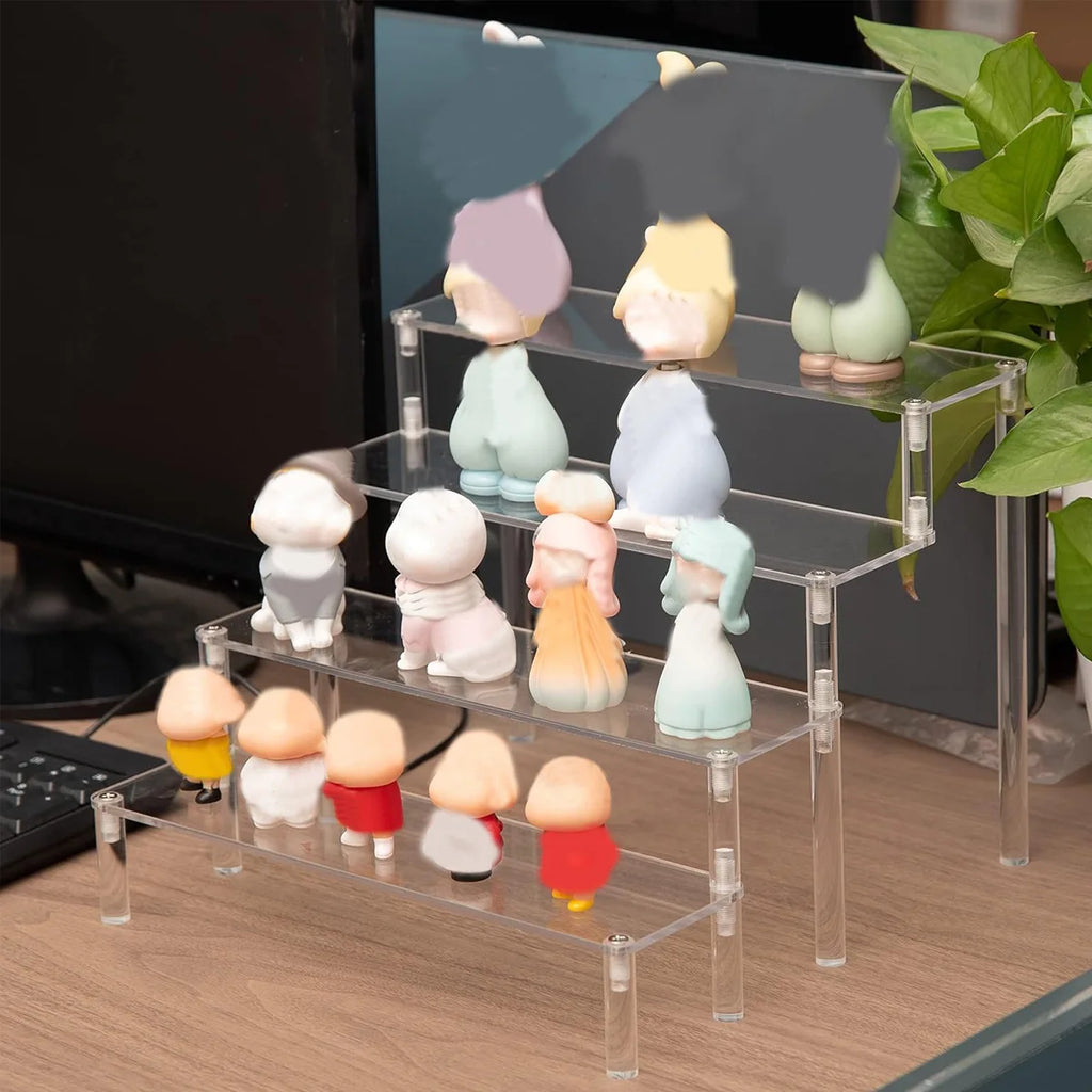 1pc,Multilayer acrylic transparent display rack, desk storage rack, suitable for cosmetics, perfume, dolls, nail polish shelf Oasis Select