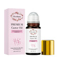 Organic Pure Castor Oil Roller Ball Essential Oil Natural Hydrating Moisturizing Nourishing Skin Body Hair Care Roll On Oil Oasis Select 50ml Boxed