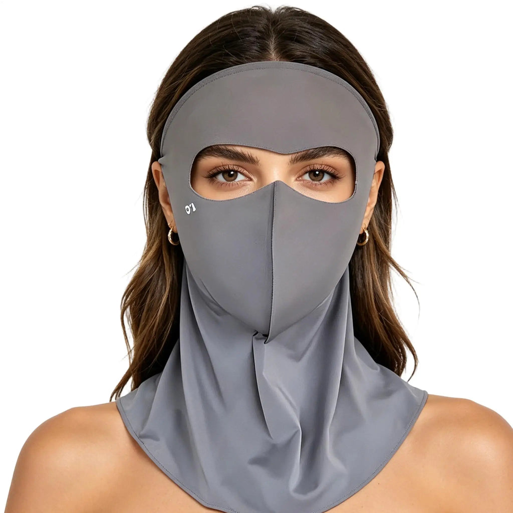 Sunscreen Summer Neck Face Mask UV Protection Breathable Ice Silk Sun Protection Masks Veils Outdoor Sport Face Cover Mask Scarf Oasis Select