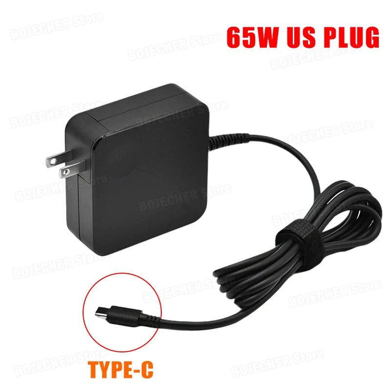 65W USB-C Laptop Charger 20V 3.25A – Lenovo HP Dell ASUS