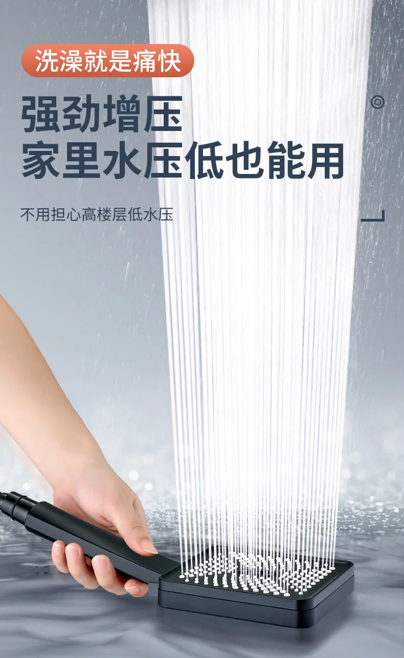 6 Mode Adjustable Rainfall Shower Large Flow Showerhead High Pressure Water Saving Shower Mixer Set Bathroom Accessories New Oasis Select