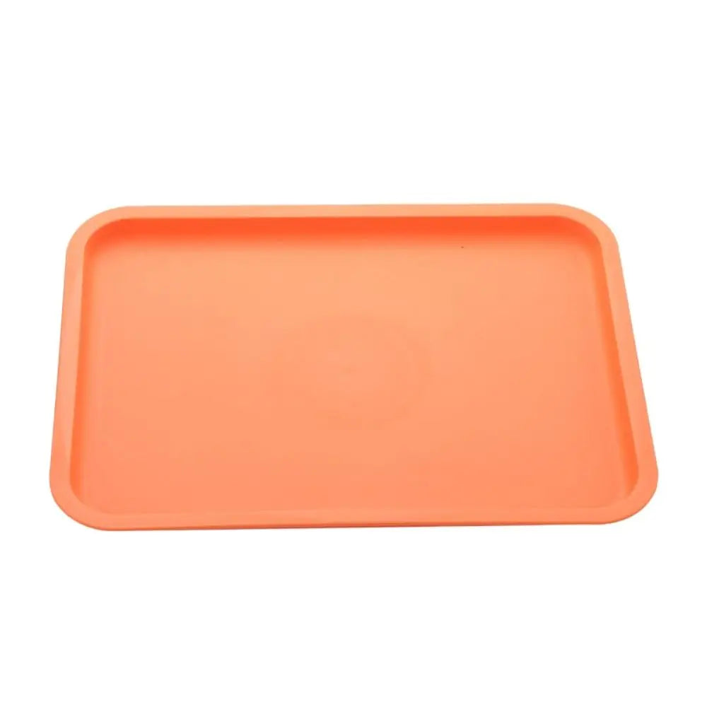 Northern Europe Plastic Storage Tray Multicolor Rectangular Food Bread Pan Hotel Service Tray Dessert Pallet Kitchen Supplies Oasis Select orange