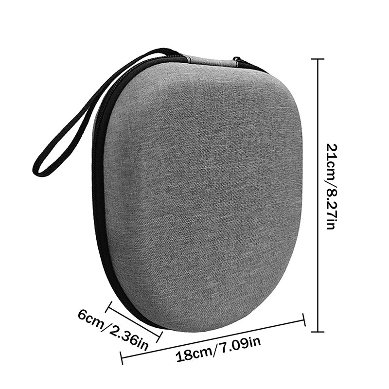High-capacity Headset Headphone Case Earphones Shockproof Storage Box Hard Shell EVA Headphone Zipper Protective Bag Universal Oasis Select