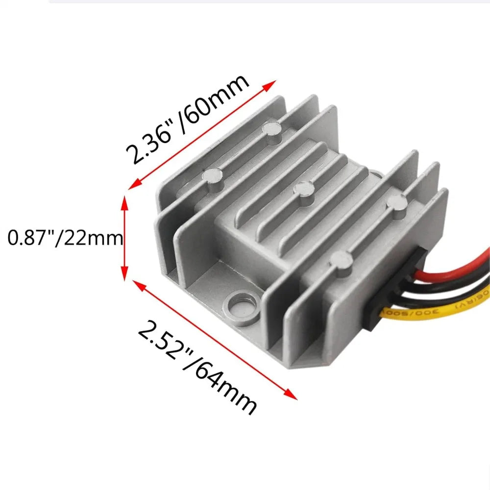 DC to DC Converter 15-90V Step Down to 12V 3A 36W Small Buck Module Waterproof Golf Cart Voltage Regulator Reducer Power Supply Oasis Select