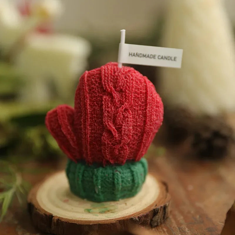 Christmas Wool Gloves Aromatherapy Candles Holiday Gifts Ins Photography Props Diy Creative Ornaments Aromatherapy Candles Decor Oasis Select Red