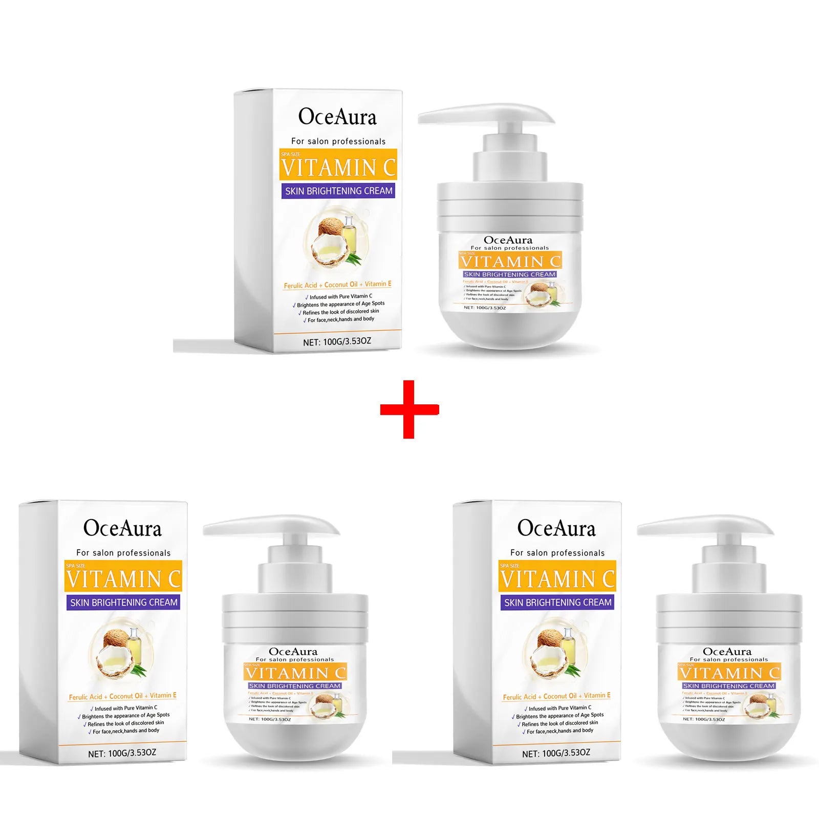 OceAura Retinol Anti-Aging Face & Body Moisturizer Cream 100g