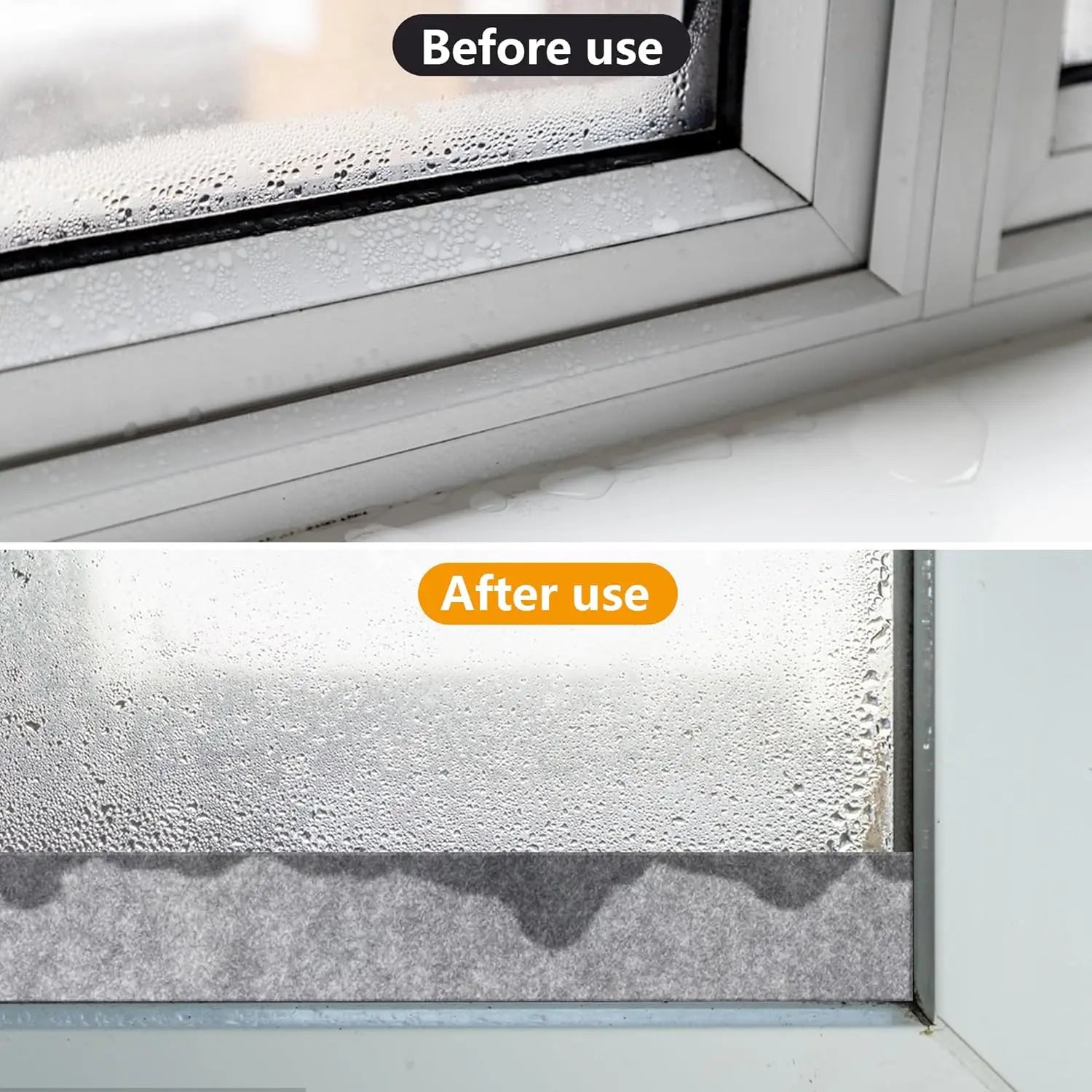 Self Adhesive Window Water Absorbing Strip Keep Dry Thickened Felt for Condensation Prevention Winter Windowsill Wall Protection Oasis Select