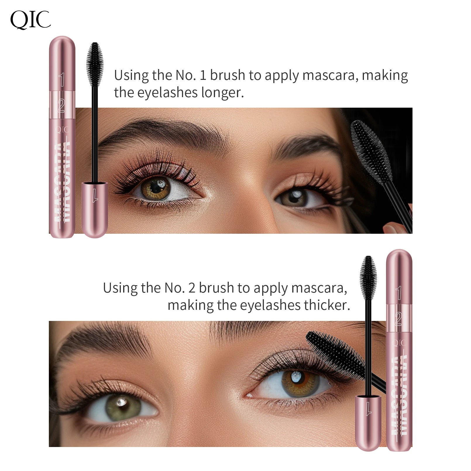 QIC 4D Mascara – Waterproof, Volumizing & Lengthening