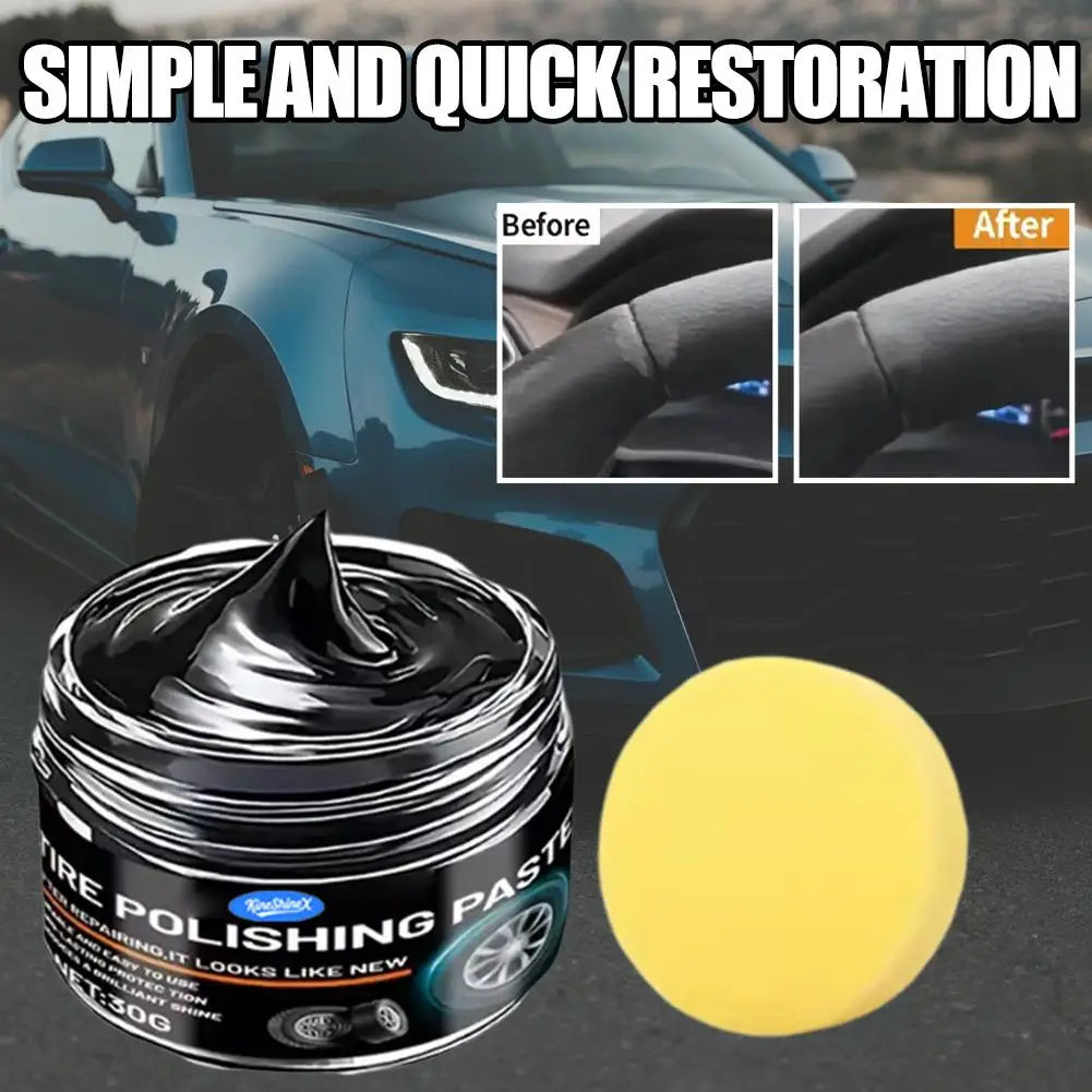 Car Plastic Restorer - Interior Repair Cream, Scratch Remover, UV Protection, Long-Lasting Shine for PU Leather, Dashboard, Tire Oasis Select