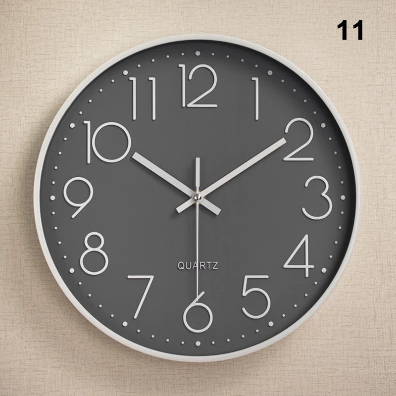 Silent Round Wall Clock | Modern Quartz Home & Office Decor