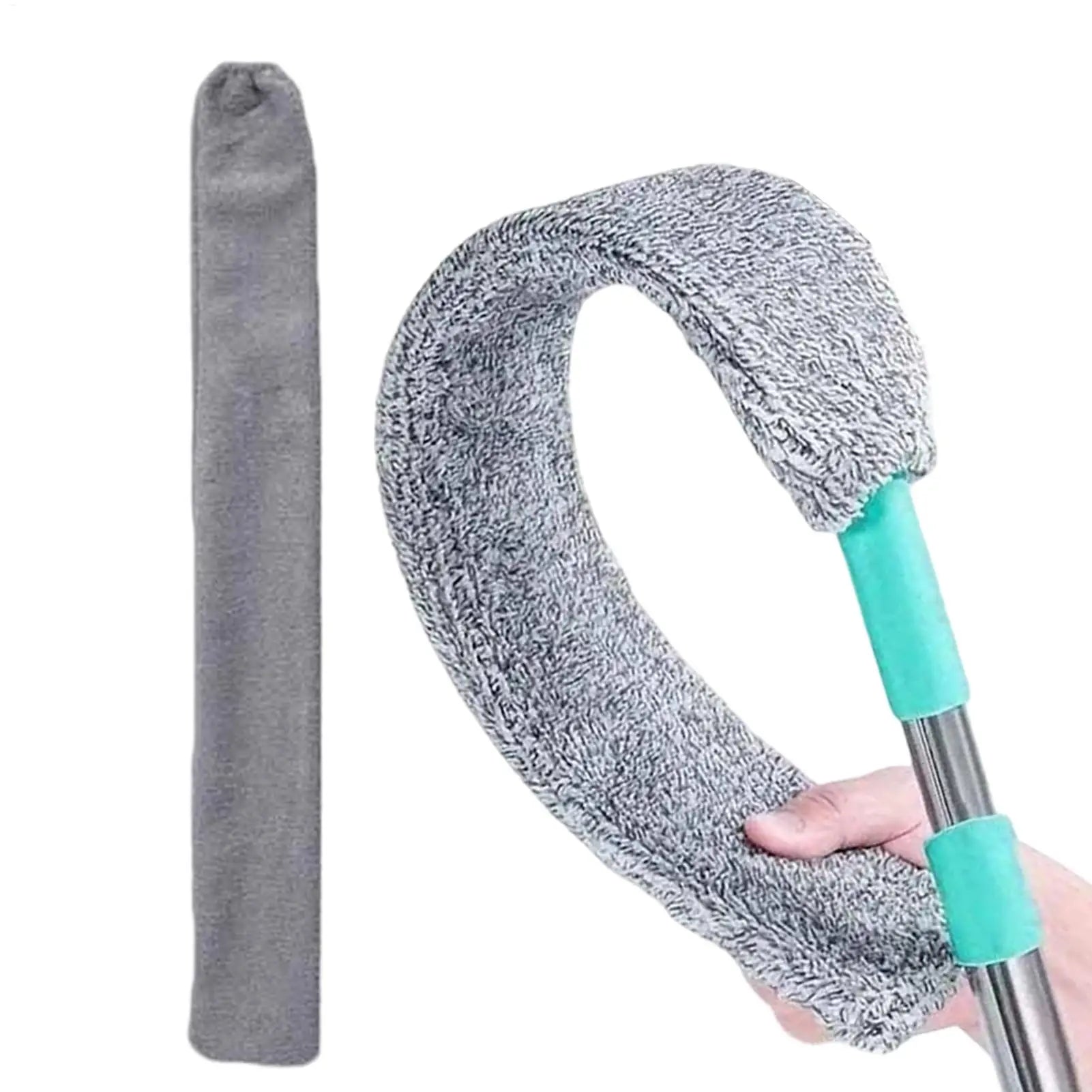 Flat Duster Retractable Long Handle Microfiber Duster Under Appliance Cleaning Tool for Home Apartment Office Floor Furniture Oasis Select