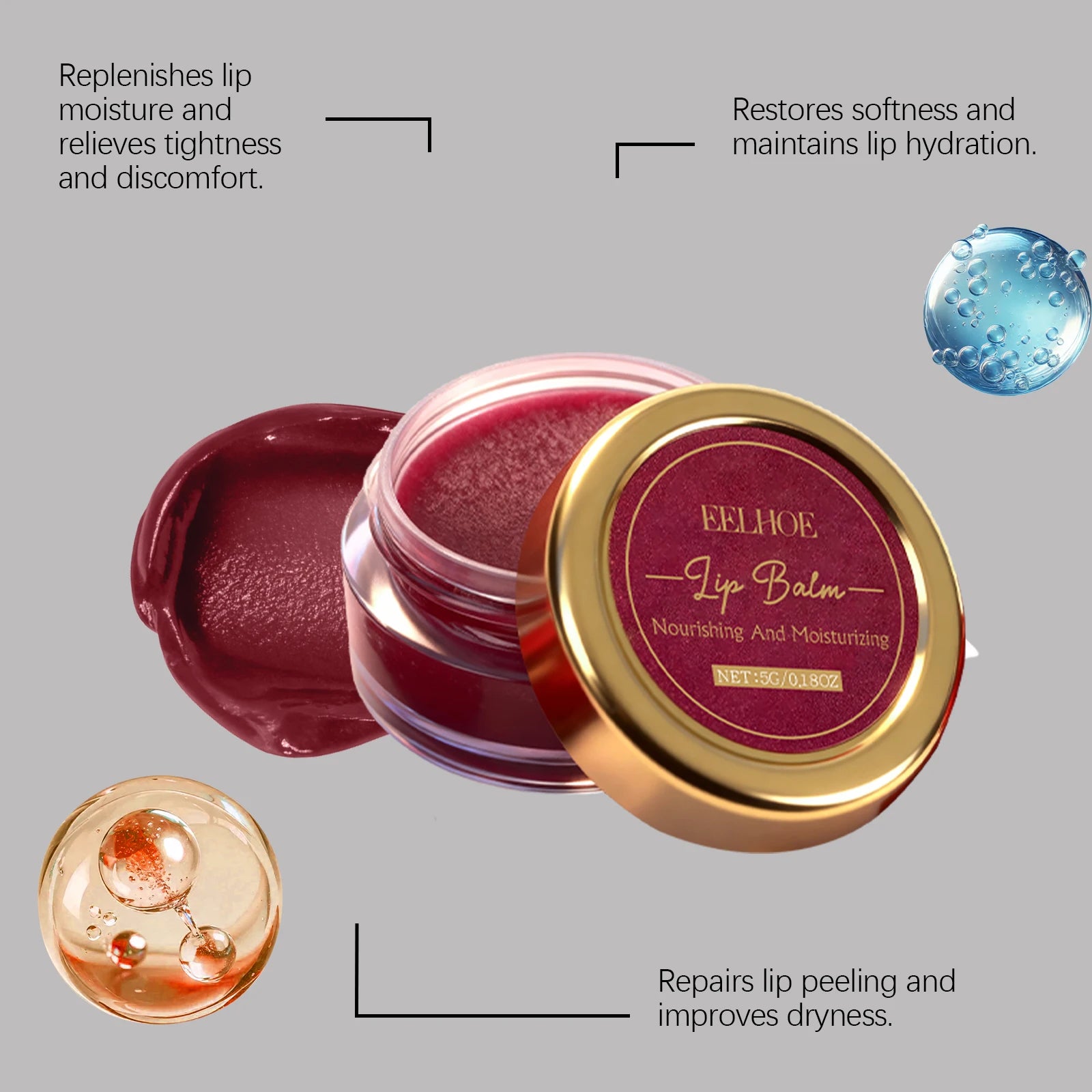 Eelhoe Moisturizing Lip Balm – Hydrated, Glossy & Plump Lips