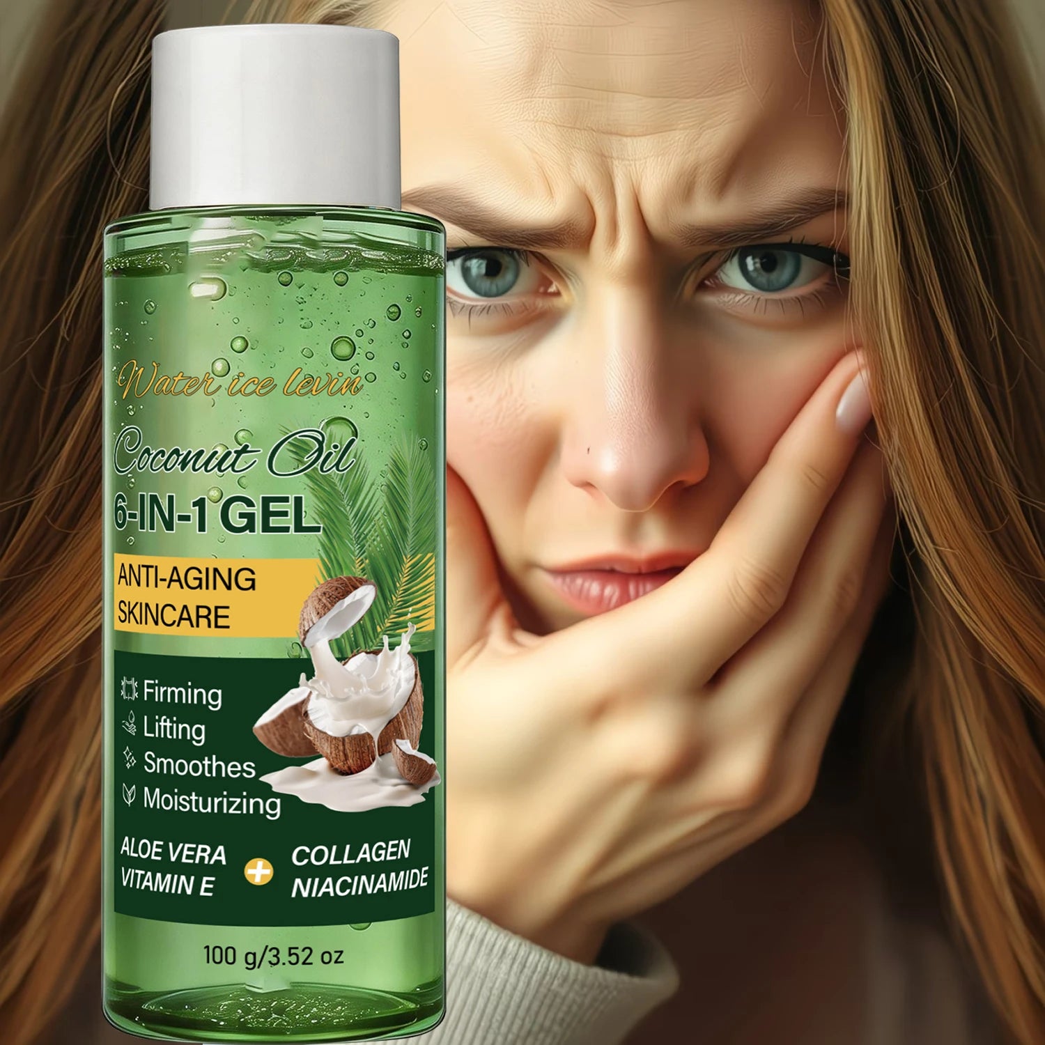 Coconut Anti-Aging Gel – Collagen & Aloe Vera Firming Cream Anti-Aging Face Gel Oasis Select