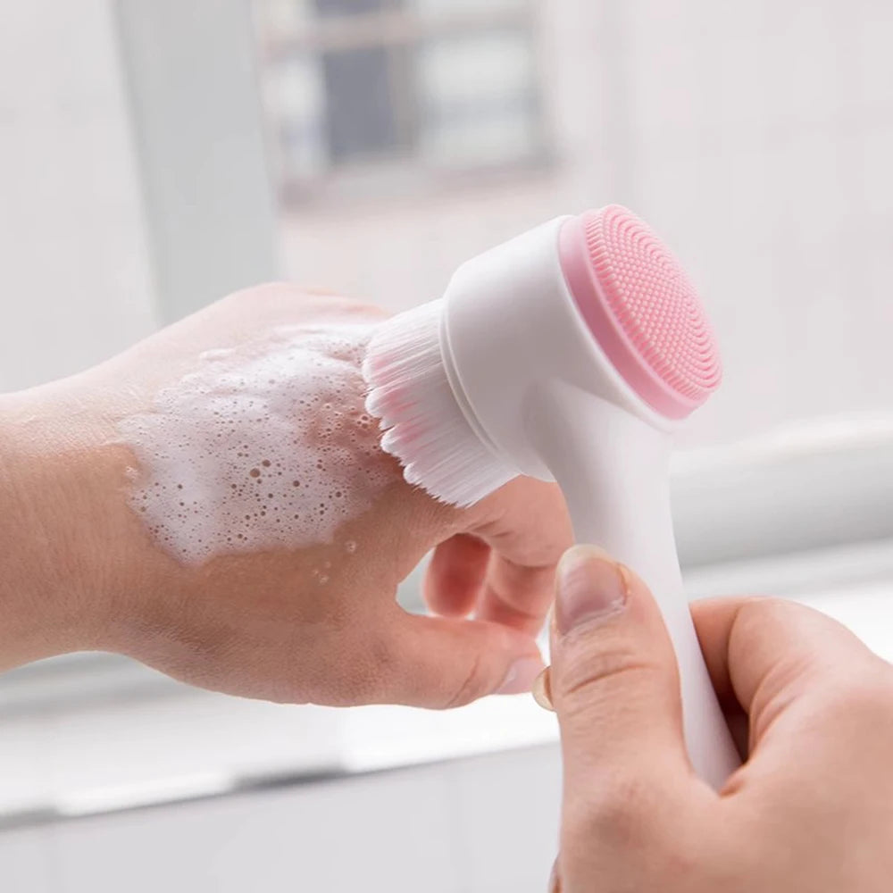3D Double-Sided Silicone Face Cleansing Brush – Deep Pore Clean