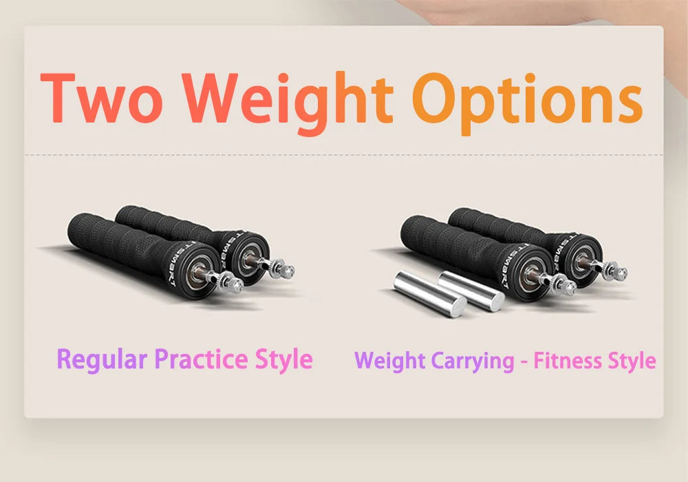 1 set of steel wire skipping rope for fitness and physical training, sports carbon steel bearings for adjustable skipping rope Oasis Select
