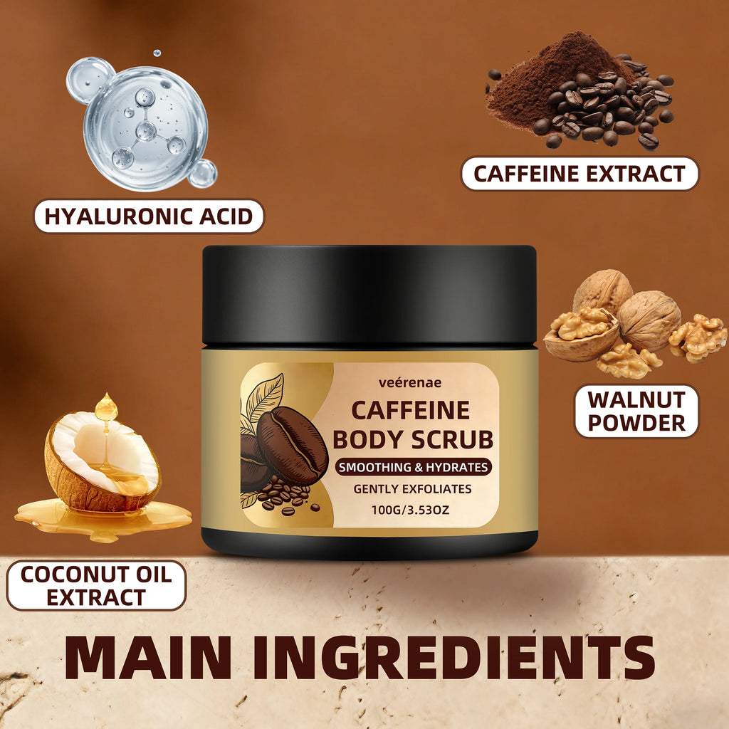 veérenae Caffeine Coffee Body Scrub – Smooth & Radiant Skin