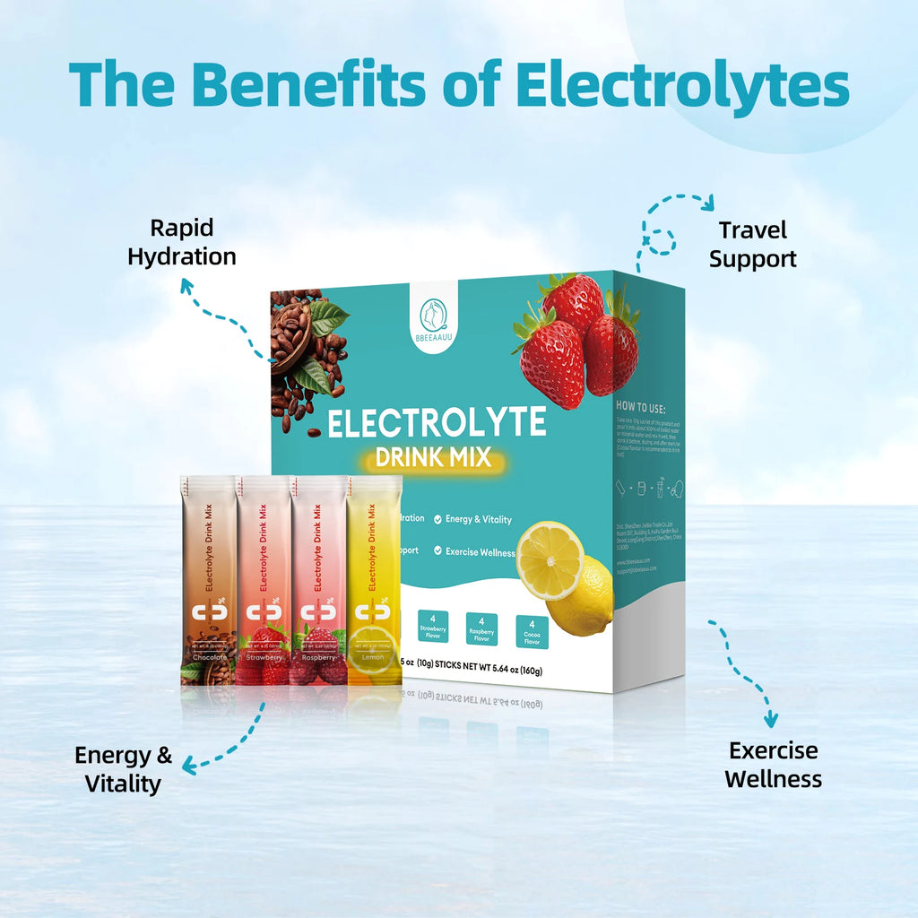 Electrolyte Powder Sugar Free & 0 Calories Mixture Electrolyte Drinks Quickly Hydrate Provide Endurance & Energy Support Non GMO Oasis Select