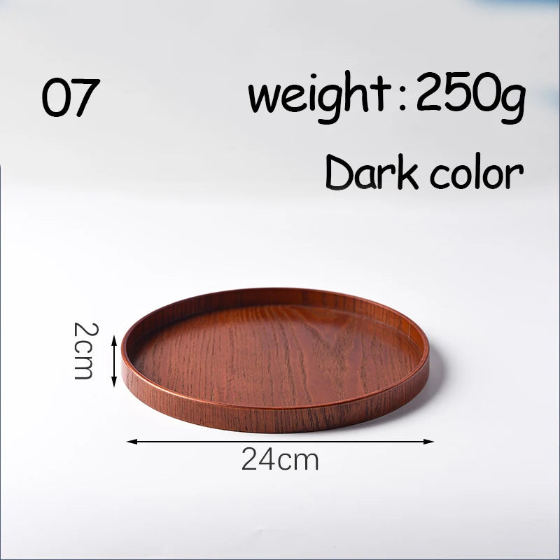 Oval Serving Trays Tableware Dessert Tea Saucer Coasters Coffee Coasters Wooden Plate Storage Food Display Home Hotel Decor Oasis Select 07