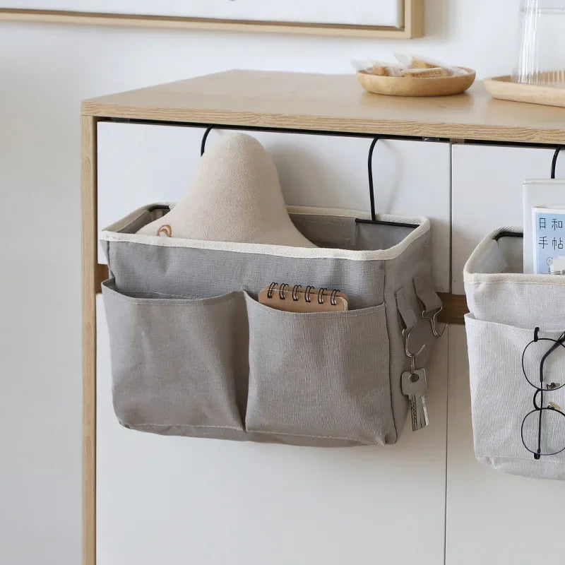 Large Capacity No Punch Bedside Hanging Basket Baby Diaper Practical Storage Fence Table Box and Bedside Organizer Bag Oasis Select