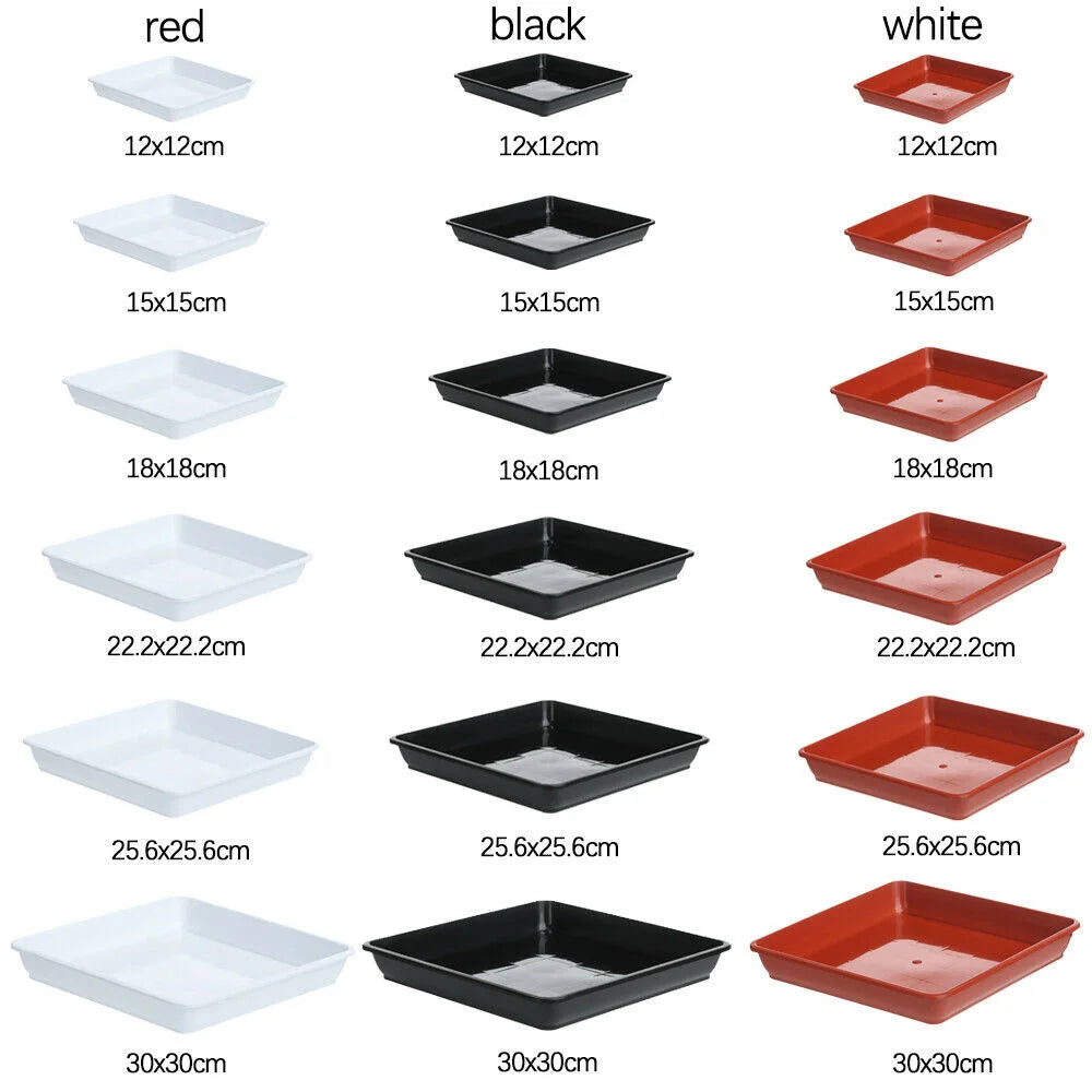 PP Plastic Flower Pot Drip Tray | Indoor Plant Saucer 6 Sizes Plant Drip Tray Oasis Select
