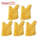 Magic Expandable Shopping Bag Large Capacity Pleated Tote Reusable Foldable Handbag Portable for Grocery Travel Picnic Oasis Select Yellow-5PCS