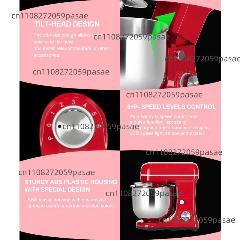 5L Stand Mixer – 6-Speed Dough Blender & Egg Beater