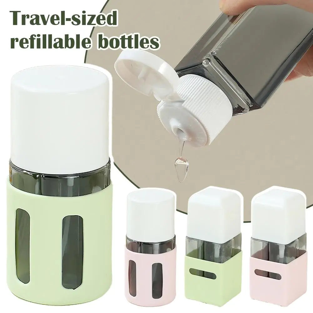 4-in-1 Refillable Travel Bottles 60ml – TSA-Approved Set Travel Dispenser Set Oasis Select
