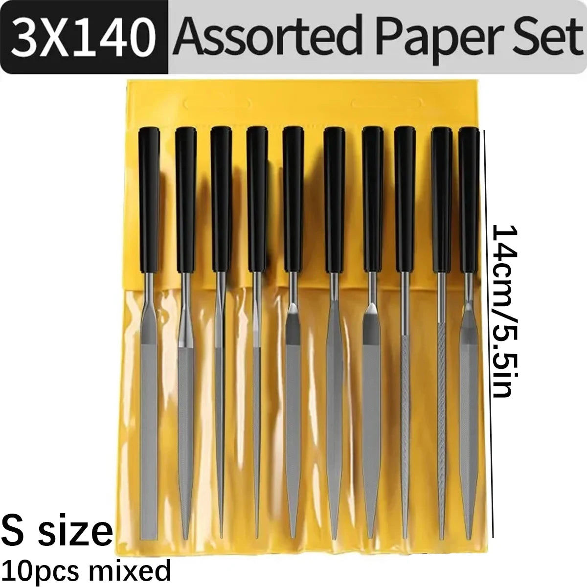 10pcs/set Metal Needle File Set Wood Rasp Metal Polishing Hand FileTools Steel Rasp Needl Filing For Metal Glass Stone Wood Oasis Select 10 pcs S size
