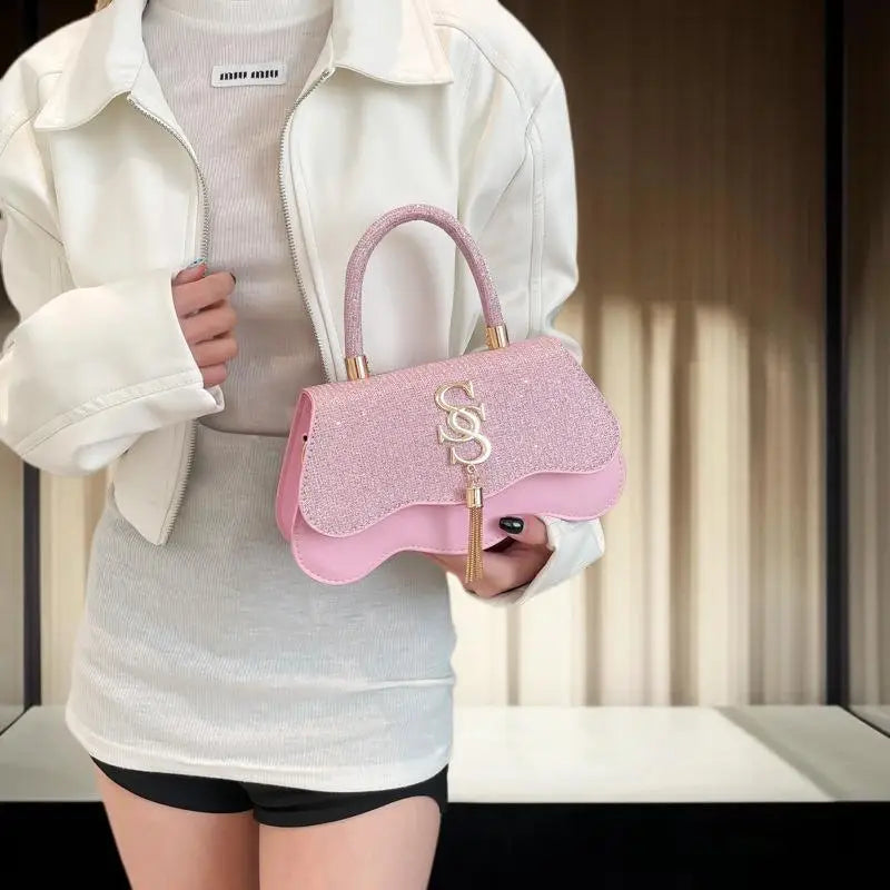 Sparkly Rhinestone Evening Bag Luxury Shoulder Purse for Women Formal Occasion Banquet Prom Accessory Oasis Select